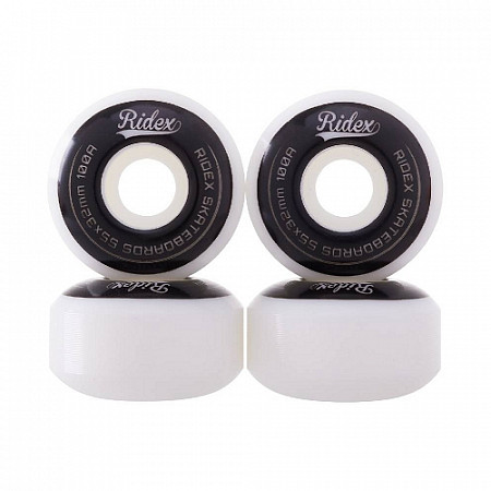 Комплект колес для скейтборда Ridex SB 100A 55x32 white/black