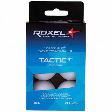 Мяч для настольного тенниса Roxel Tactic 1* 6 шт white