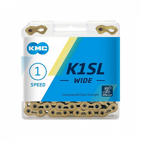 Цепь KMC K1SL WIDE 1 ск. 1/2x1/8"Х116 silver ZTB19508