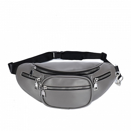 На картинке изображен Поясная сумка женская Ors Oro OMS-0154 grey Поясная сумка женская Ors Oro OMS-0154 grey