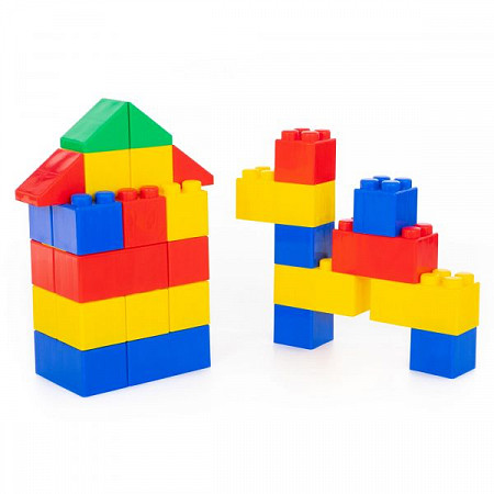 На картинке изображен Конструктор строительный Полесье XXL 36 шт 68026 Конструктор строительный Полесье XXL 36 шт 68026