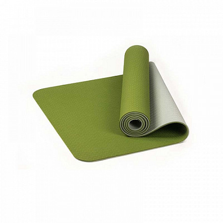 Коврик для йоги Zez Sport TPE-8006 grey/green