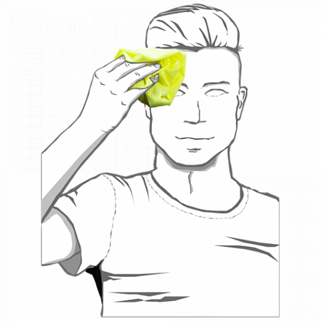 Полотенце Jack Wolfskin Ultra Cool Towel S neon yellow 8006451-3040