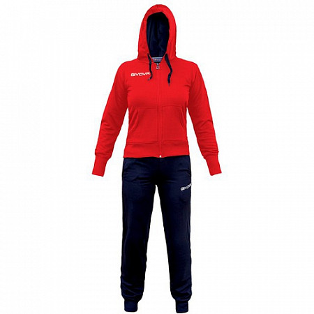 На картинке изображен Спортивный костюм женский Givova Tuta Lady TR015 red/blue Спортивный костюм женский Givova Tuta Lady TR015 red/blue