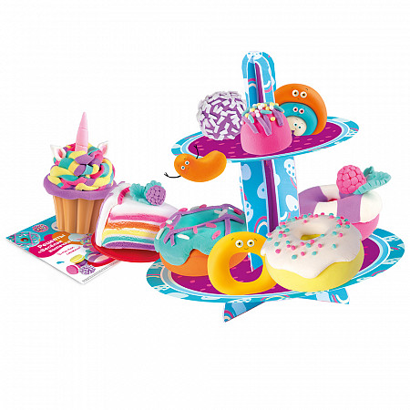 На картинке изображен Набор для лепки Genio Kids Легкий пластилин Веселая выпечка TA1717 Набор для лепки Genio Kids Легкий пластилин Веселая выпечка TA1717