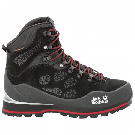 Водонепроницаемые ботинки для треккинга  мужские Jack Wolfskin Wilderness Peak Texapore Mid M black / red