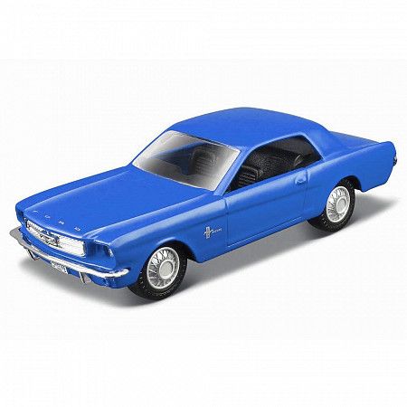 На картинке изображен Машинка инерционная Maisto 1:40 1965 Ford Mustang (21001) Met Blue Машинка инерционная Maisto 1:40 1965 Ford Mustang (21001) Met Blue
