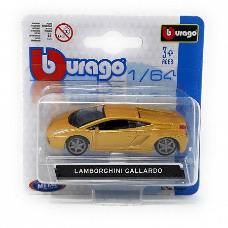 На картинке изображен Машинка Bburago 1:64 Lamborghini Gallardo (18-59004) Машинка Bburago 1:64 Lamborghini Gallardo (18-59004)