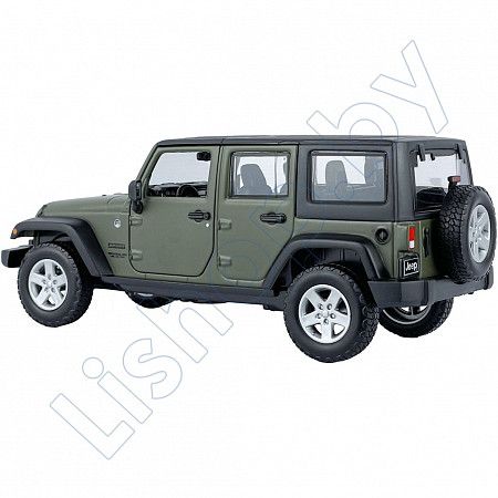 Машинка Maisto 1:24 Jeep Wrangler (31268) flat green