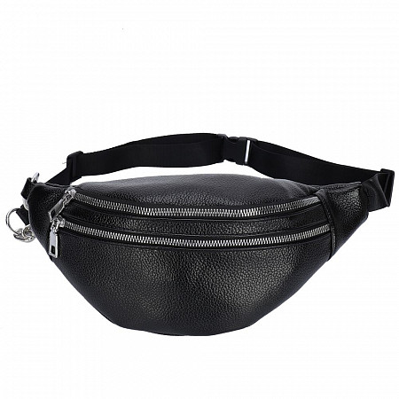На картинке изображен Поясная сумка женская Ors Oro OPS-0158 black Поясная сумка женская Ors Oro OPS-0158 black