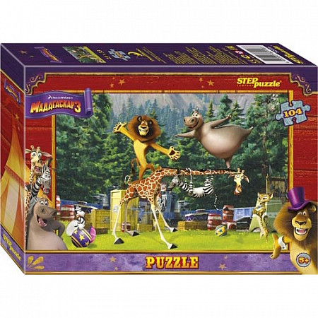 Пазлы Step Puzzle 104 "Мадагаскар 3" 82116