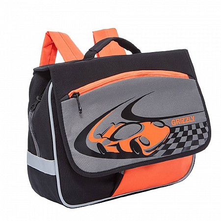 Детский рюкзак для мальчика GRIZZLY RK-997-1 black/grey/orange