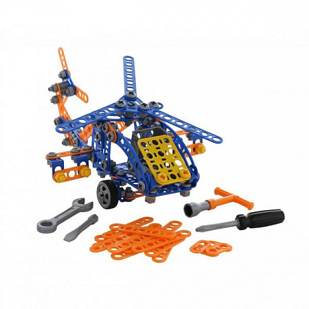 Конструктор Полесье Изобретатель Вертолёт №2 232 элемента в пакете 55033