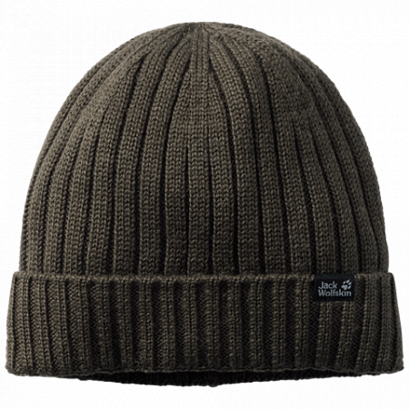 На картинке изображен Шапка Jack Wolfskin Stormlock Rip Knit Cap dark moss 1907121-5100 Шапка Jack Wolfskin Stormlock Rip Knit Cap dark moss 1907121-5100