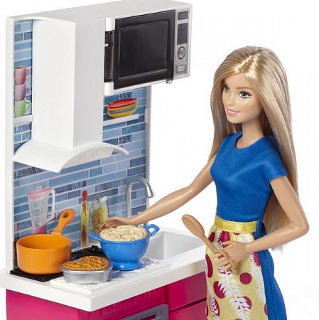 Кукла Barbie с набором мебели DVX51 DVX54