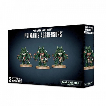 На картинке изображен Фигурки Games Workshop Warhammer: Dark Angels Primaris Aggressors 44-74 Фигурки Games Workshop Warhammer: Dark Angels Primaris Aggressors 44-74