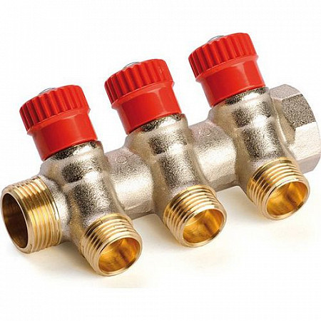 На картинке изображен Коллектор с отсекающими вентилями General Fittings 3/4"x4 1/2" 620057N0504R4A Коллектор с отсекающими вентилями General Fittings 3/4"x4 1/2" 620057N0504R4A