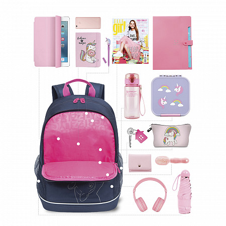 Рюкзак школьный GRIZZLY RG-163-10 /1 dark blue