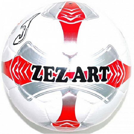 На картинке изображен Мяч футбольный Zez Sport 0074 White/Red/Grey 5р. Мяч футбольный Zez Sport 0074 White/Red/Grey 5р.
