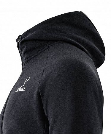 На картинке изображен Олимпийка с капюшоном Jogel ESSENTIAL Athlete Jacket FZ black Олимпийка с капюшоном Jogel ESSENTIAL Athlete Jacket FZ black