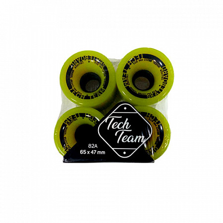 Набор колес для скейтборда Tech Team 65*47 мм 82а NN004257 green