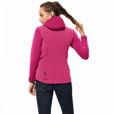 Джемпер женский Jack Wolfskin Tasman Jacket W pink fuchsia