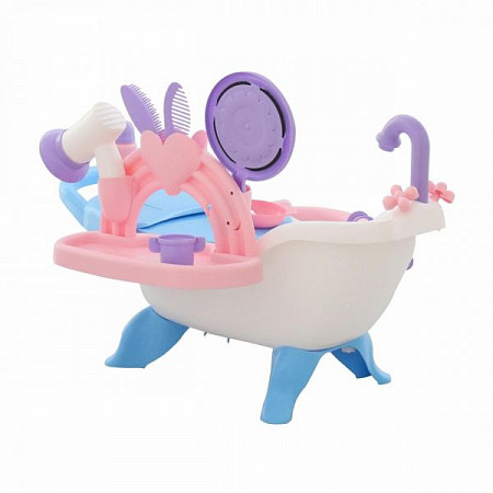 На картинке изображен Набор для купания кукол Полесье с аксессуарами 58607 Набор для купания кукол Полесье с аксессуарами 58607