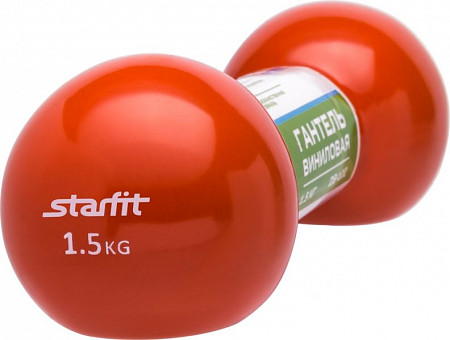Гантель виниловая Starfit DB-102 1,5 кг orange
