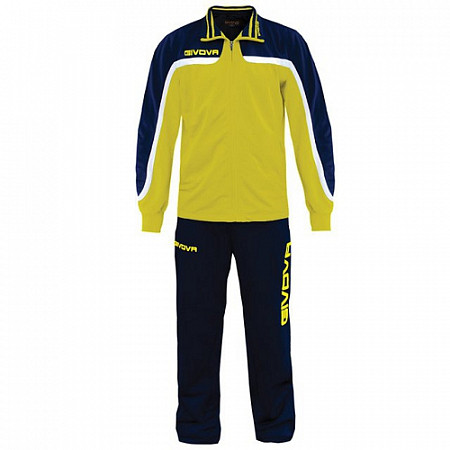 На картинке изображен Спортивный костюм Givova Tuta Europa TR021 yellow/blue Спортивный костюм Givova Tuta Europa TR021 yellow/blue