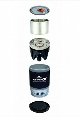 На картинке изображен Горелка с кастрюлей Kovea Alpine Pot Wide KB-0703W Горелка с кастрюлей Kovea Alpine Pot Wide KB-0703W