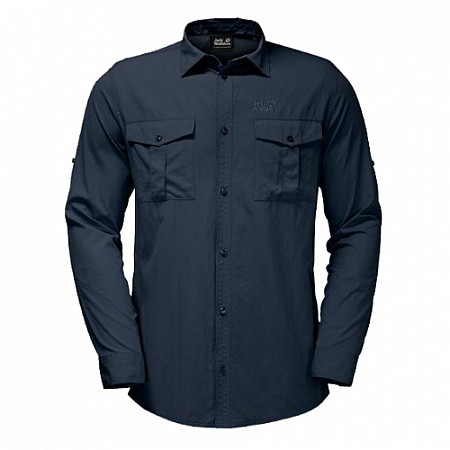 Рубашка мужская Jack Wolfskin Atacama Roll-up Shirt dark blue