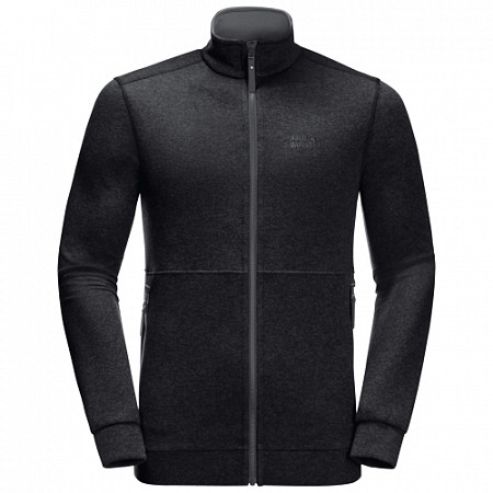 На картинке изображен Толстовка мужская Jack Wolfskin Finley Jacket M black Толстовка мужская Jack Wolfskin Finley Jacket M black
