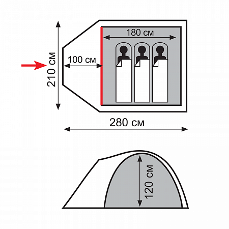 Палатка Totem Indi 3 V2