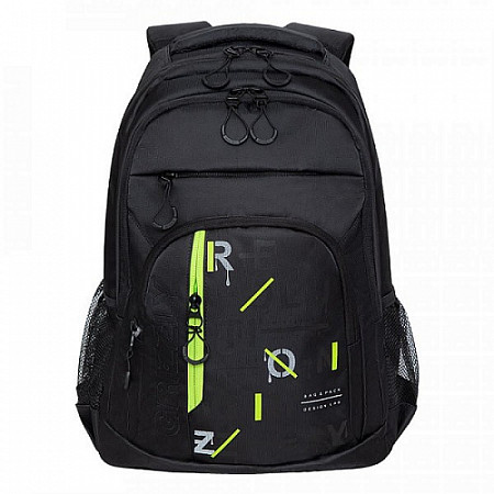 Рюкзак школьный GRIZZLY RU-136-1 /3 black/light green