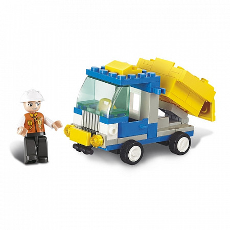 На картинке изображен Конструктор Sluban Городская серия Самосвал M38-B0178 Конструктор Sluban Городская серия Самосвал M38-B0178