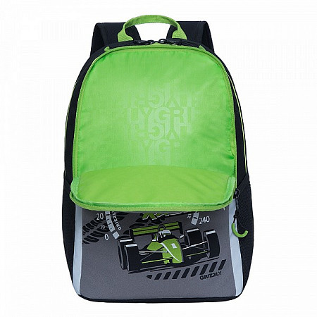 На картинке изображен Рюкзак школьный GRIZZLY RB-151-4 /2 light green Рюкзак школьный GRIZZLY RB-151-4 /2 light green