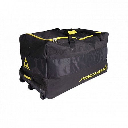 На картинке изображен Сумка вратаря Fischer на колесах JR black Сумка вратаря Fischer на колесах JR black