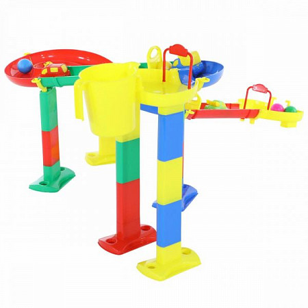 На картинке изображен Горка для шариков вертушки Полесье набор №3 52902 Горка для шариков вертушки Полесье набор №3 52902