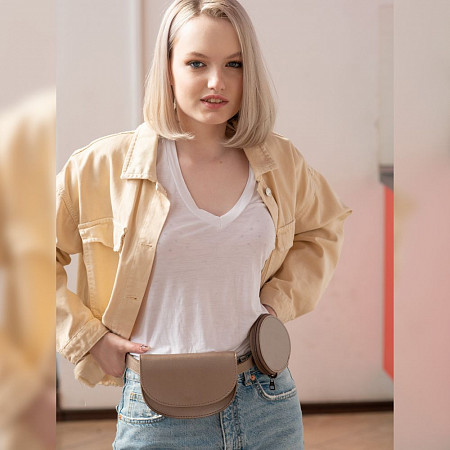 Поясная сумка женская Ors Oro OMS-0155 bronze