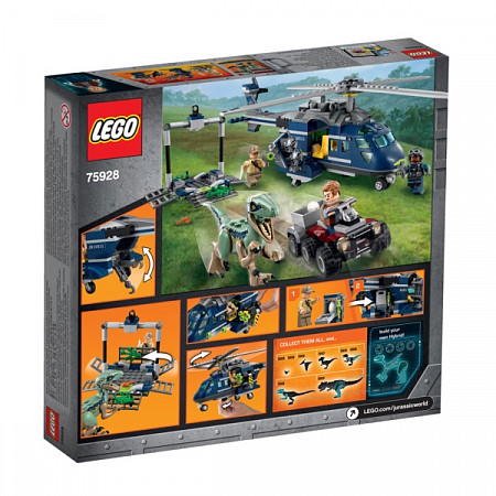Конструктор LEGO Jurassic World Погоня за Блю на вертолёте 75928