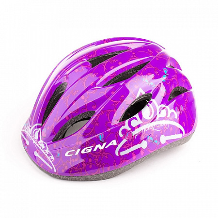 Велошлем детский Cigna Out-Mold WT-021 black/purple