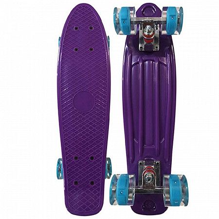 На картинке изображен Penny board (пенни борд) Display Purple/blue LED Penny board (пенни борд) Display Purple/blue LED