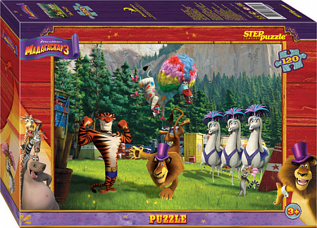 Пазлы Step Puzzle 120 "Мадагаскар 3" 75107