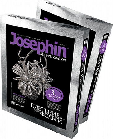 Творческий набор Josephin 74069 Плетение из фольги «Корзиночка с цветами» 277003
