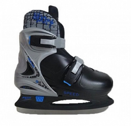 Коньки хоккейные Speed PW-229 black/grey/blue