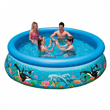 На картинке изображен Бассейн Intex Easy Set 28124/54900 Ocean Reef Бассейн Intex Easy Set 28124/54900 Ocean Reef