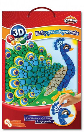 Набор для детского творчества Dalis Мозаика из пластилина Павлин MC-306