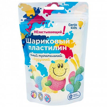 Шариковый пластилин для лепки Genio Kids - Art незастывающий 15 гр. в ассортименте TA1803