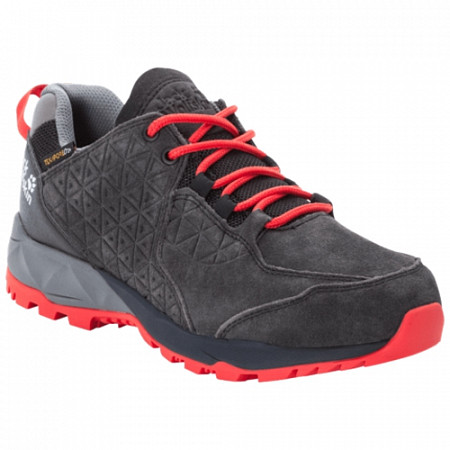 На картинке изображен Полуботинки женские Jack Wolfskin Cascade Hike Lt Texapore Low W phantom / orange Полуботинки женские Jack Wolfskin Cascade Hike Lt Texapore Low W phantom / orange