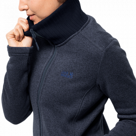 Джемпер женский Jack Wolfskin Scandic Jacket Women midnight blue